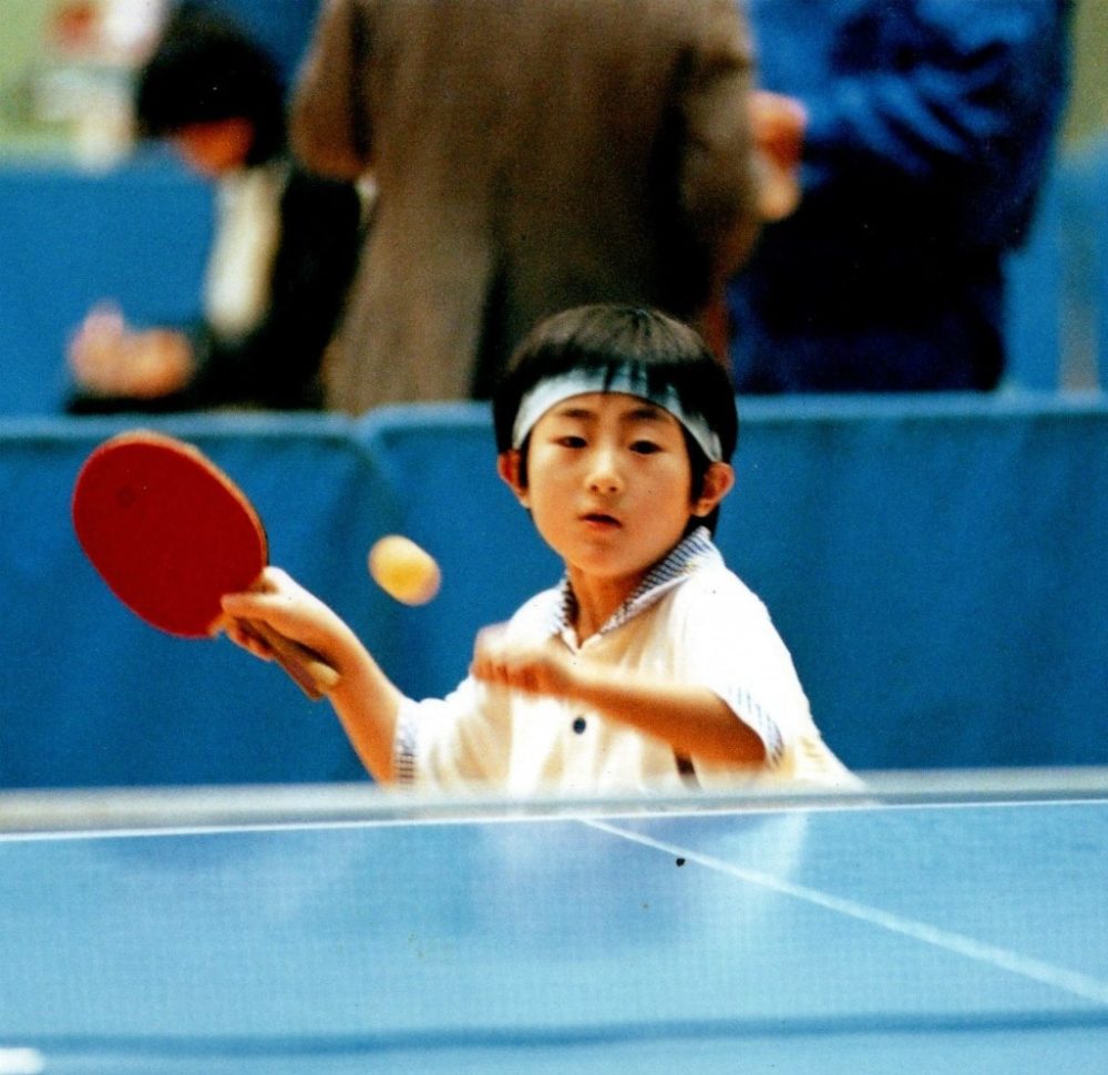 幼少期から卓球に打ち込む中尾さん（写真提供：神谷神社）